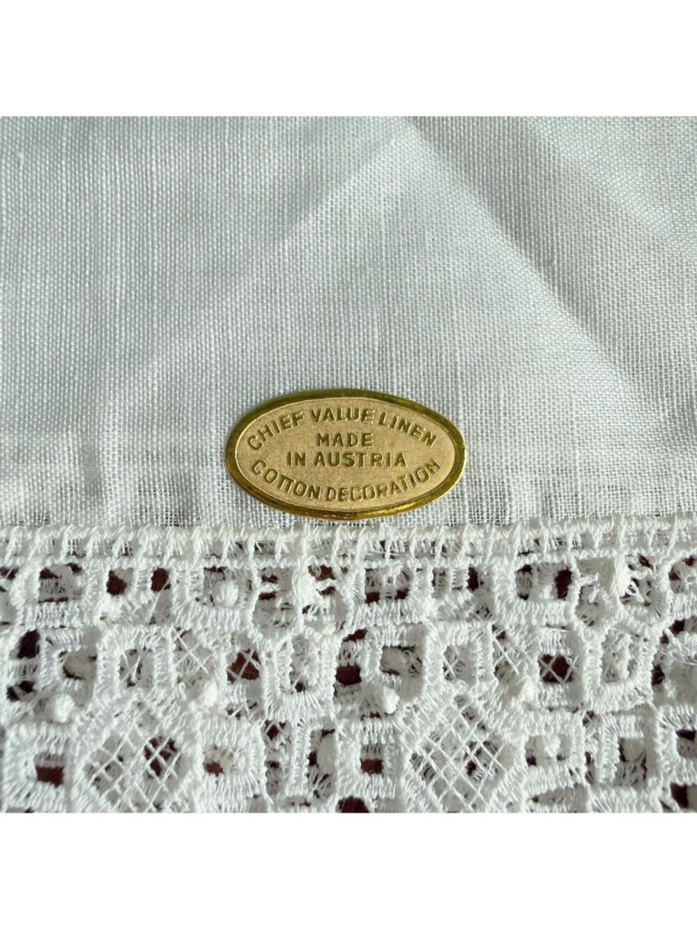 Vtg Austrian Linen Wedding Handkerchief Intricate Ivory Cotton Lace Embroidery - Picture 2 of 7